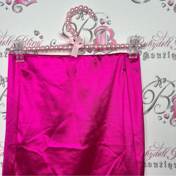 Seduction skirt metallic lipstick pink bright  fuschia gorgeous club wear sexy - Picture 4 of 8